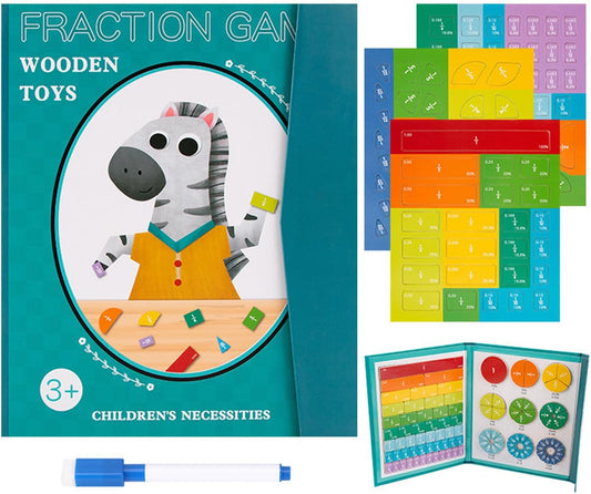 Libro Montessori Didáctico Magnético de Fracciones